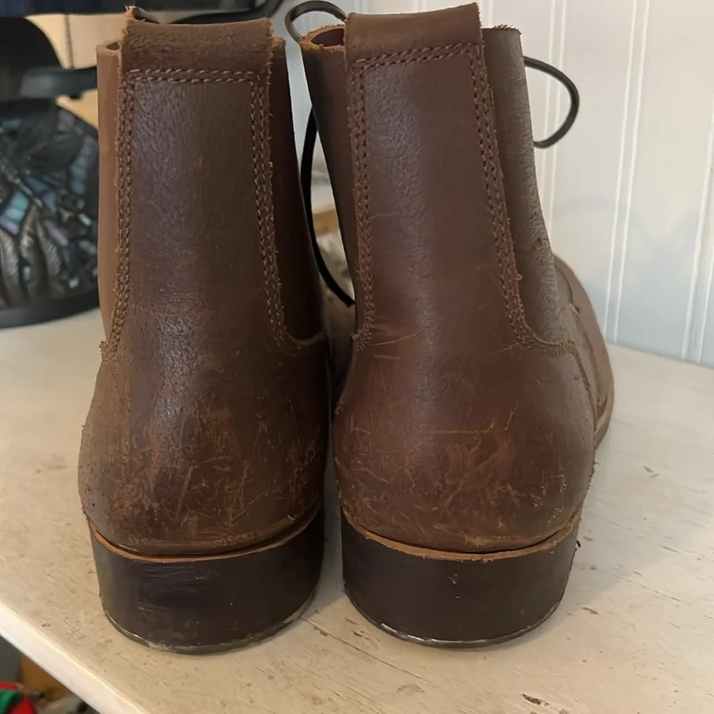 RARE Handmade Hobnail climbing or work boots size 14 brown leather